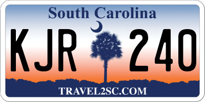 SC license plate KJR240