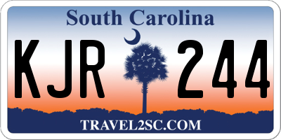 SC license plate KJR244
