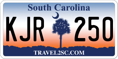 SC license plate KJR250