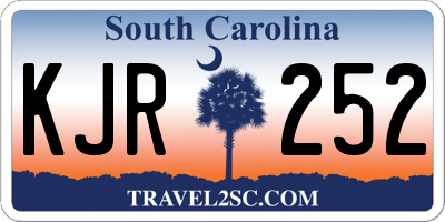 SC license plate KJR252
