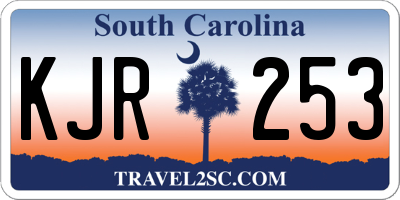 SC license plate KJR253