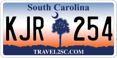SC license plate KJR254