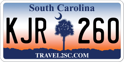 SC license plate KJR260