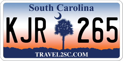 SC license plate KJR265