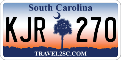 SC license plate KJR270