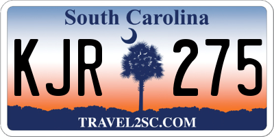 SC license plate KJR275