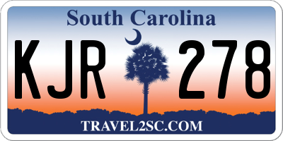 SC license plate KJR278