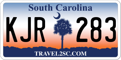 SC license plate KJR283