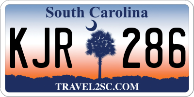 SC license plate KJR286