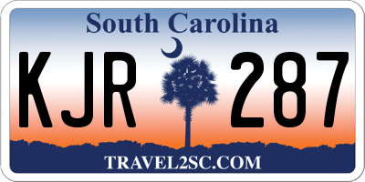 SC license plate KJR287