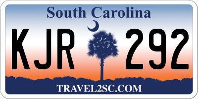 SC license plate KJR292