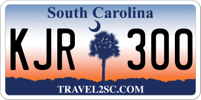 SC license plate KJR300