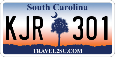 SC license plate KJR301