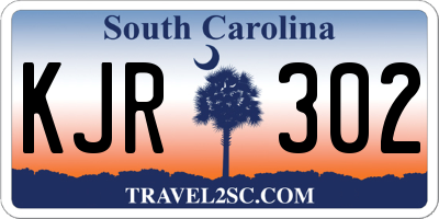 SC license plate KJR302
