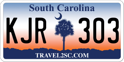 SC license plate KJR303
