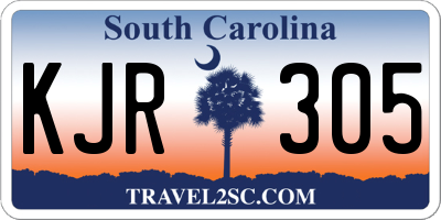 SC license plate KJR305