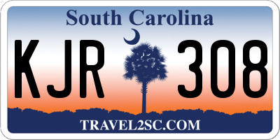 SC license plate KJR308
