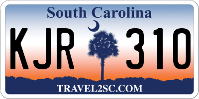 SC license plate KJR310
