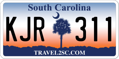 SC license plate KJR311