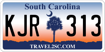 SC license plate KJR313