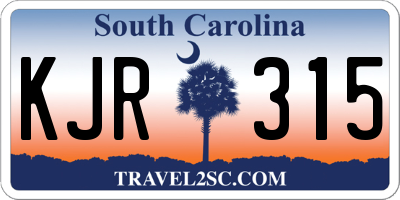 SC license plate KJR315