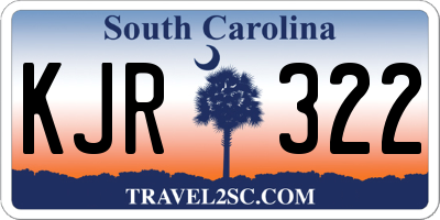 SC license plate KJR322