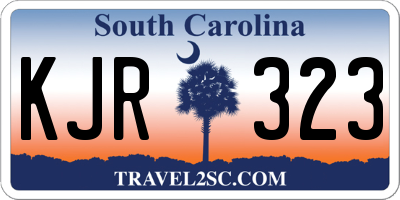 SC license plate KJR323