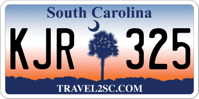 SC license plate KJR325