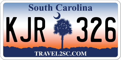 SC license plate KJR326