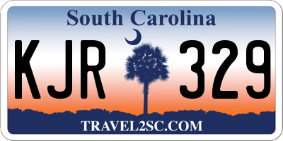 SC license plate KJR329