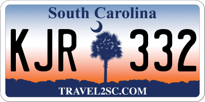 SC license plate KJR332
