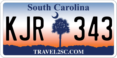 SC license plate KJR343