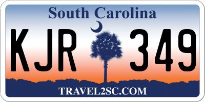 SC license plate KJR349