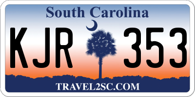 SC license plate KJR353