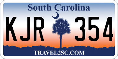 SC license plate KJR354