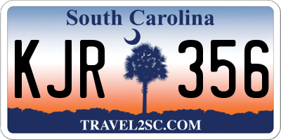 SC license plate KJR356