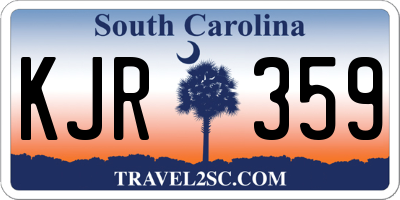 SC license plate KJR359