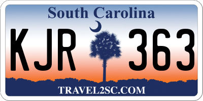 SC license plate KJR363