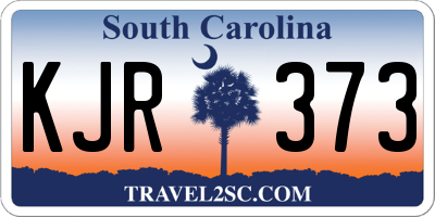 SC license plate KJR373