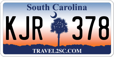 SC license plate KJR378