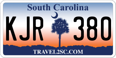 SC license plate KJR380