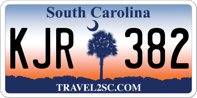 SC license plate KJR382