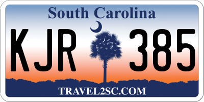 SC license plate KJR385