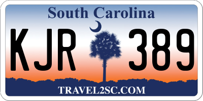 SC license plate KJR389