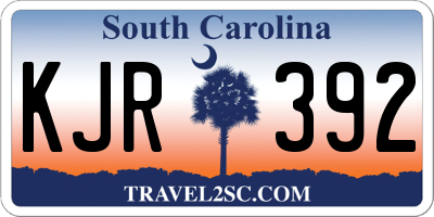SC license plate KJR392