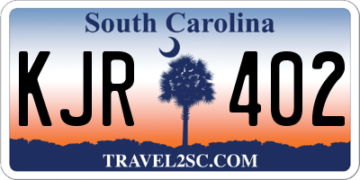SC license plate KJR402