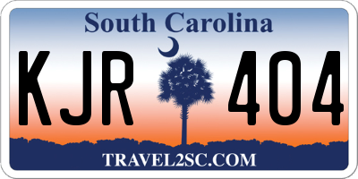 SC license plate KJR404