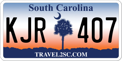 SC license plate KJR407