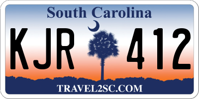 SC license plate KJR412
