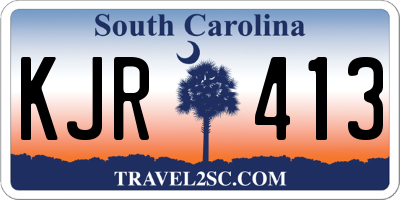 SC license plate KJR413